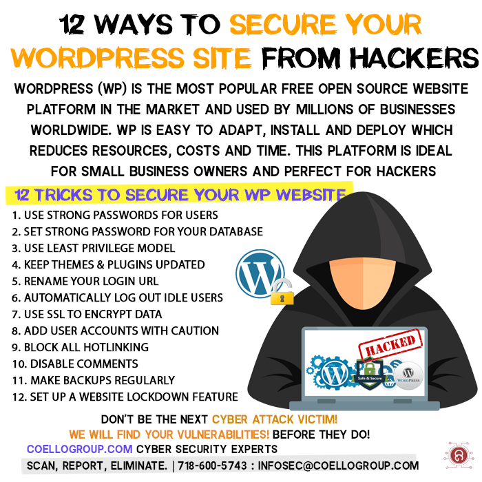 12 Ways to secure your WordPress site from hackers